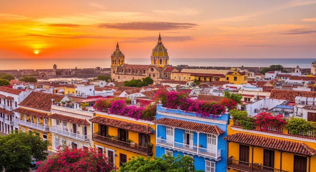 Explore Cartagena’s UNESCO-listed walled city with vibrant colonial architecture